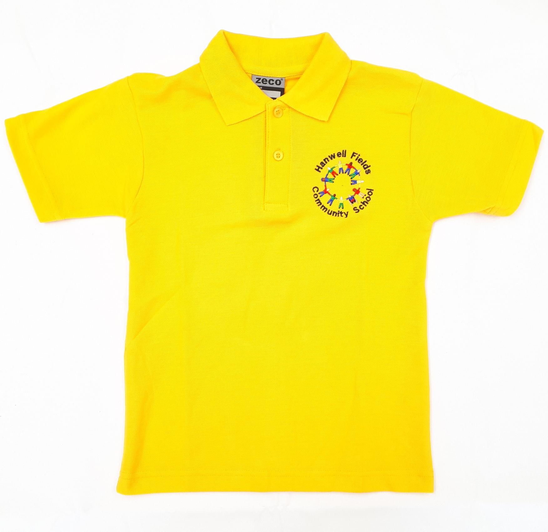 Hanwell Fields Yellow Polo shirt | Cross Embroidery