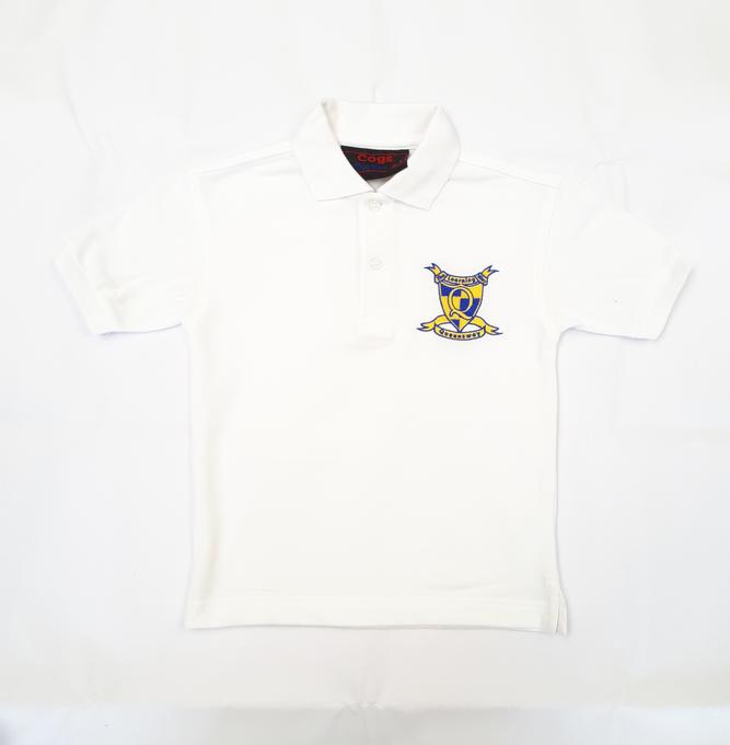 Queensway White Polo shirt | Cross Embroidery